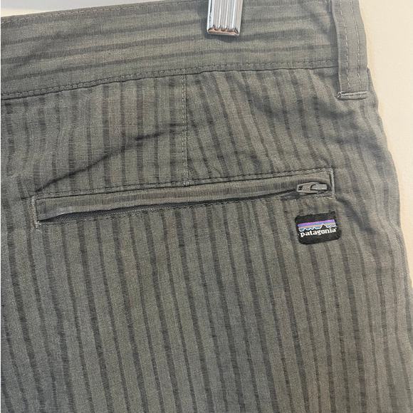 Patagonia Shorts Mens sz. 36 Gray Organic Cotton Seersucker Striped Inseam 10" - Picture 4 of 5